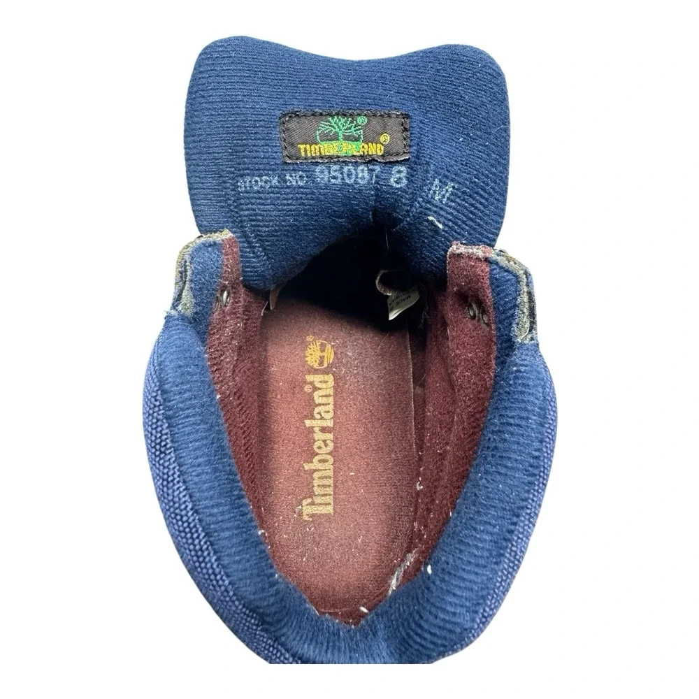 Vintage 🔥90's 🤑Timberland 🚨Euro Hiker Suede Boots Brown Maroon‎ Blue Snow 8